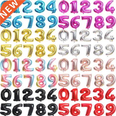 16/32/40 inch Big Size Rose Gold Sliver digital number Figur