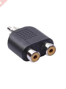 RCA Y Splitter AV Audio Video Plug Converter 1-Male to 2-Fem