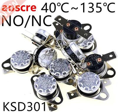 KSD01 10A 250V 40~15 degree Ceramic Normally Open/Normally