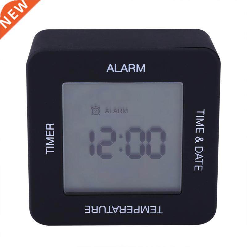 Multi-functional Alarm Clock Mini LCD Rotating Sensor end
