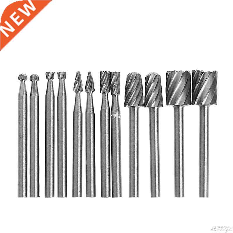 12 Pcs 1/8 Inch Shank HSS Roty Burr File Set Milling Drill