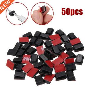 Tie Organi Car Cord Holder Fixer Wire Cable Adhesive 50pcs