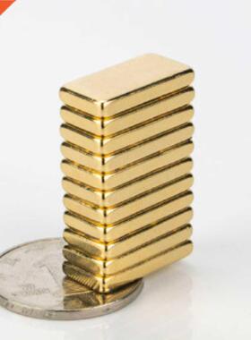 Au Coated Neodymium Magnet Block N35 NdFeB Rectangular Super