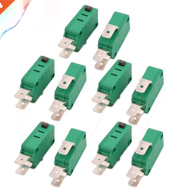 10 Pcs Microswitch Limit Switch Button Momentary Snap Action