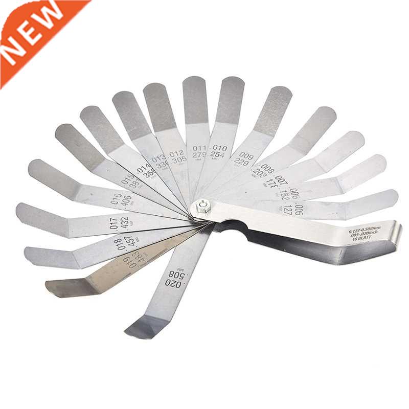 16 Blades Feeler Gauge Metric Gap Filler 0.127-0.508mm Valve