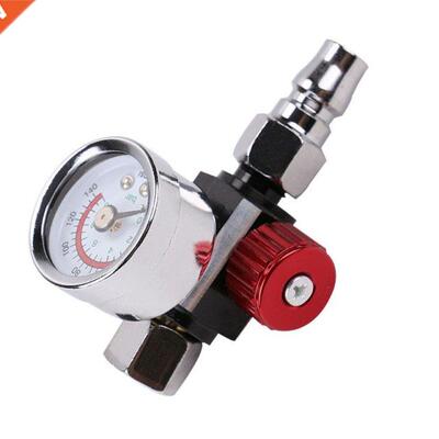 1/4 inches Air Pressure Regulator with Gauge 0-140PSI Air Fl