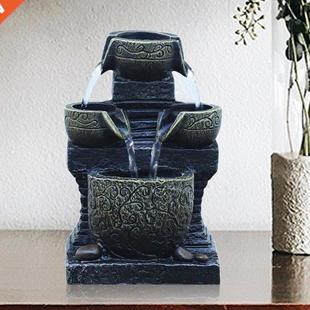 Water Fountain Indoor Tabletop Waterfall Fountain Soothing C