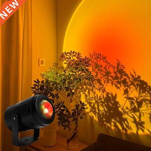 Adjustable USB LED Sunset Night Lamp Rainbow Atmosphere Proj