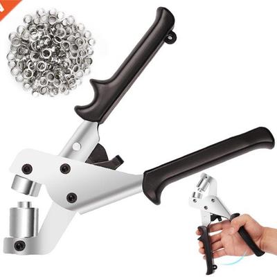 Eyelet Hole Puncher Grommet Tool Kit Stainless Steel Manual