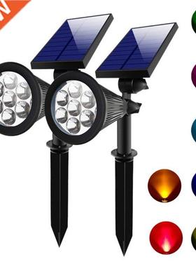 Hot 2 SETS 7 LED Solar Spotlights Outdoor Solar Lights Water