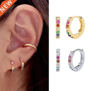 ELESHE 925 Sterling Silver Huggie Hoop Earrings for Women wi