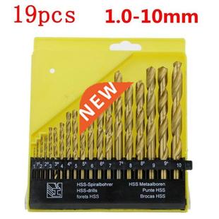 Speed Drill Punch Titanium Steel High Set Bit Twist 19Pcs