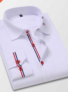 Quality Men's Long Sleeve Oxford Striped Casual Shirt Front