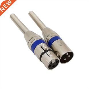 Cab Male Jack Plug Pin Connector Audio Female XLR 2Pcs