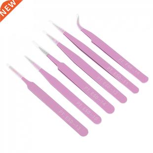 Tweezers Set 116mm 6pcs Insulated Precision 133mm Stain lot