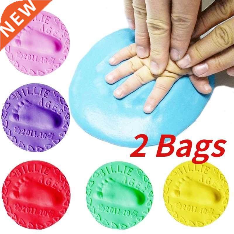 2pack Baby Care Air Drying Soft Clay Baby Handprint Footprin