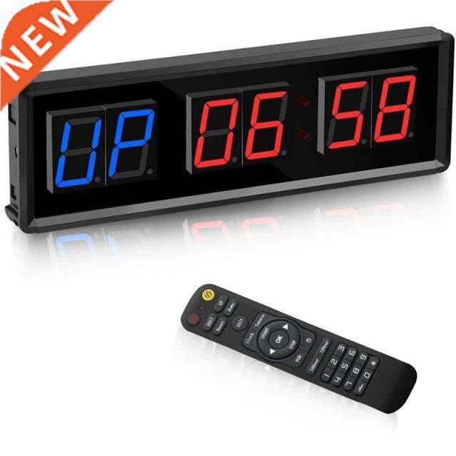 Gym Timer,LED Interval Timer Digital Countdown Wall Clock Fi