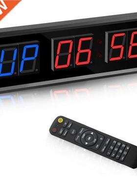 Gym Timer,LED Interval Timer Digital Countdown Wall Clock Fi