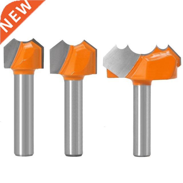 Wood Milling Cutter Woodworking 8mm Shank Double Arc Flute C