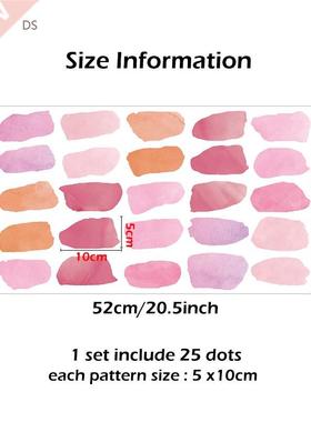 Watercolor Pink Blue Paint Strokes 5x10cm Wall ers for Baby