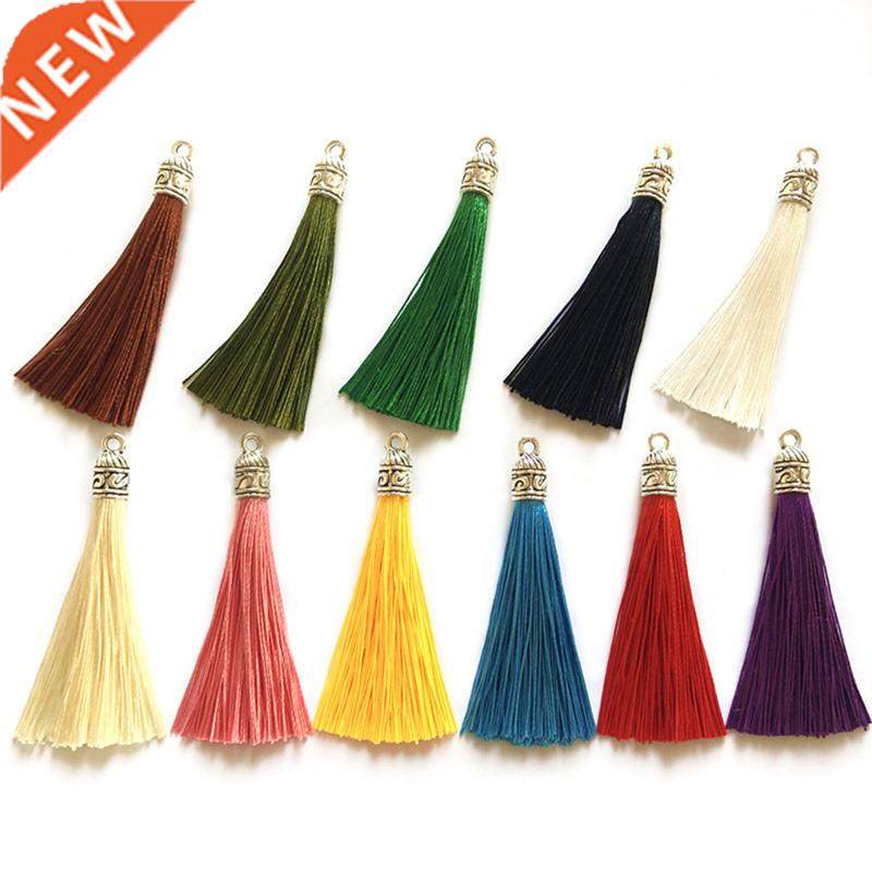10Pcs 6cm Small Silk Tassel Earrings Pendant Charms Crafts S