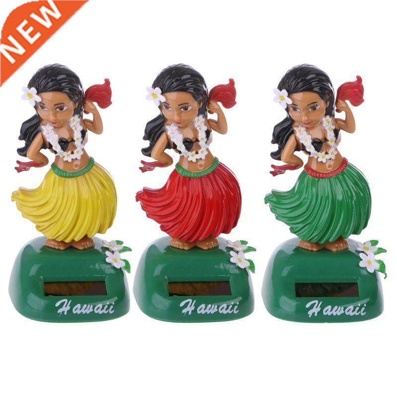 car ornaments hawaii girl hula shaking head toy solar powere