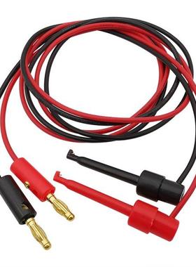 2Pair Gold Plated 4mm Banana Plug to Test Hook Clips Cable W