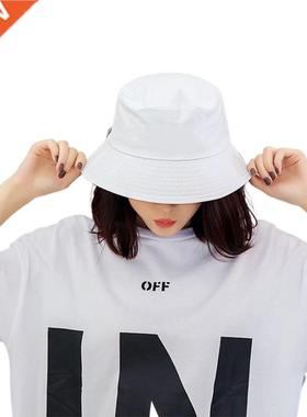 Black White Solid Bucket Hat Unisex Bob Caps Hip Hop Gorros