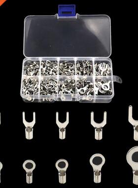 320Pcs/box Metal Terminals Non-Insulated Ring Fork U-type Br