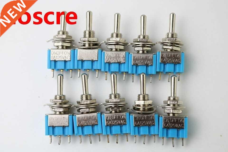 10pc/LOT Blue Mini MTS-102 -Pin SPDT ON-ON 6A 125VAC Miniat