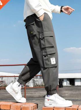 New Men's Big Pocket Cargo Harem Pants Casual Trousers Male