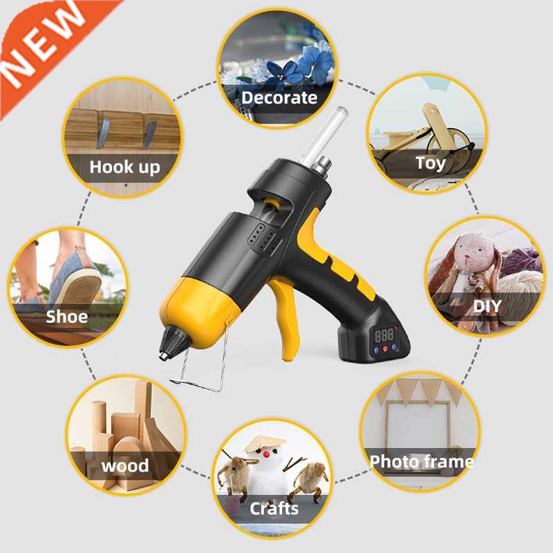 4.7V 60w cordless lithium ion hot melt glue gun digital disp