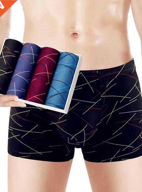 4PCS/Lot Cotton boxer Underwe Men Homme Brand Mens Underpa