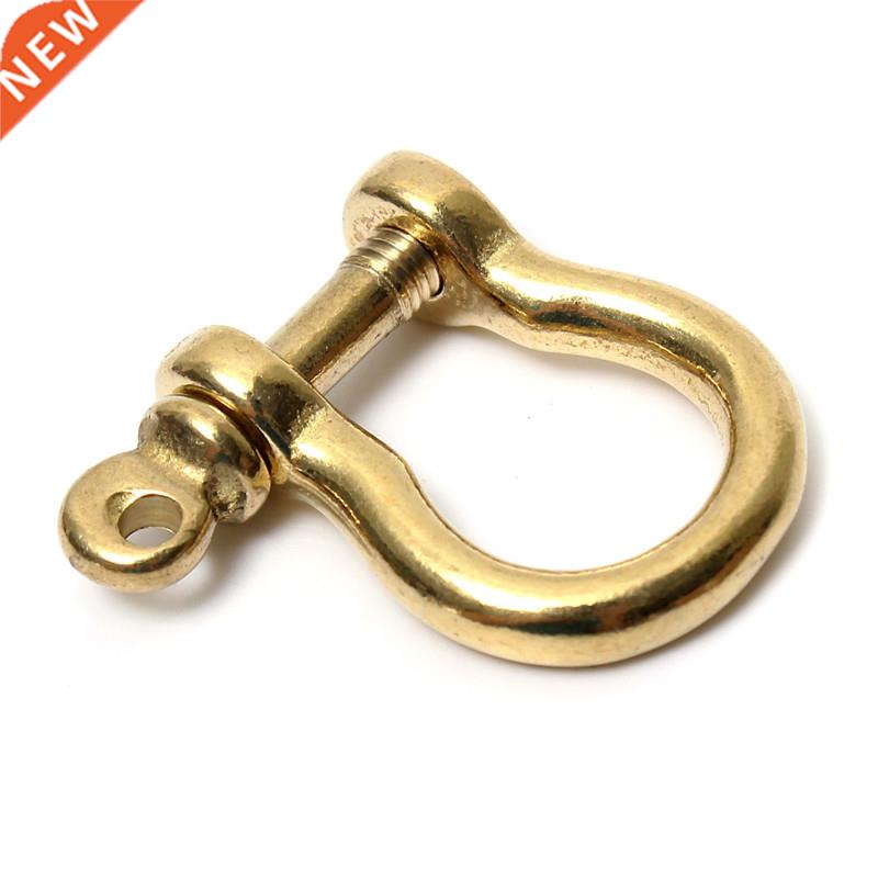 Solid Pure Brass Carabiner Shackle Key Ring Chain Hook Buckl