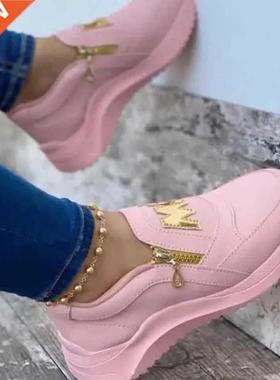 2021 Women Chunky Sneakers Solid Color Platform Shoes Thick
