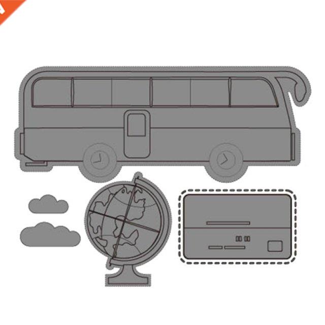 Travel Bus Metal Cutting Dies Stencil DIY Scrapbooking Album