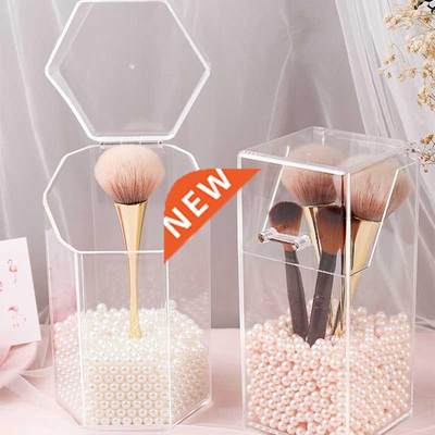 Transparent Acrylic Makeup Brush Holder Makeup Organizer Cos