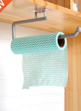 Plastic Toilet Paper Holder No Nails Tissue Rack Wall Mounte