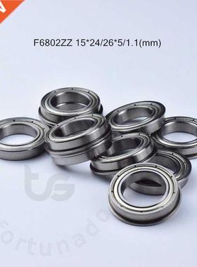 Flange 10pcs F6802ZZ 15*24(26)*5(mm) Free shipping chrome s