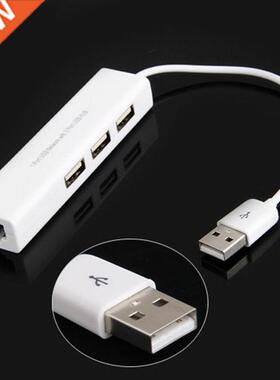 USB to RJ45 Lan Card Ethernet Network Cable+3 Port Hub for W
