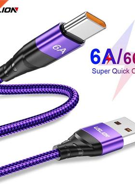 66W USB Type C Cable Cord 6A Fast Charging Cable For mi 11 1