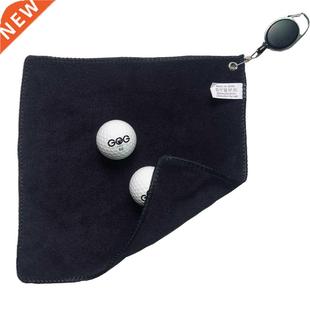 Towel black Golf towel cotton 25cm 88% Square 1pc Club