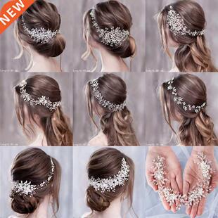 Luxurious Flower Headbands Tiaras Wedding Hair Accessories F