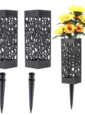 1/2pcs Grave Vase Memoral Cemetery Hollow Flower Holder for