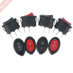 Switch Oval 10A 250V Rocker Button Push 25x16.5mm 5PCS