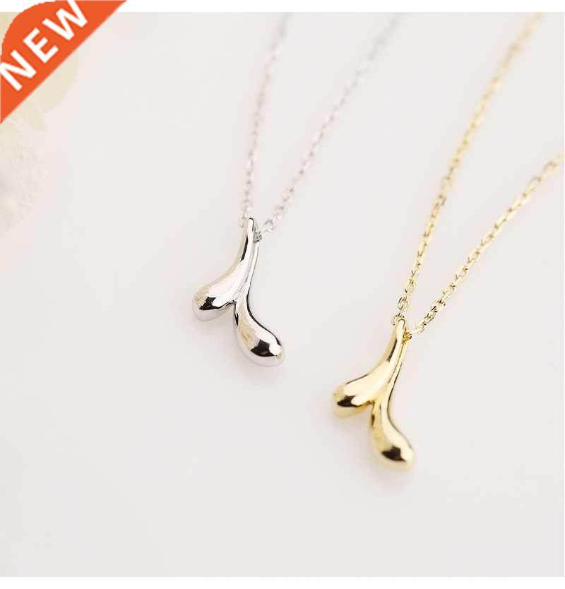 Sterling Silver Nude Necklace Women's Versatile Simple Geome