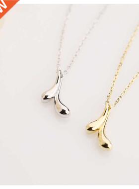 Sterling Silver Nude Necklace Women's Versatile Simple Geome