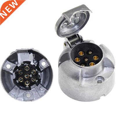7 Pin Trailer Plug 12V Rv Sockets Towbar Towing 7Pin Metal T