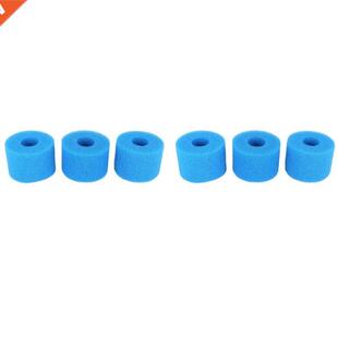 6PCS For Intex Pure Spa Reusable/Washable Foam Hot Tub Filte