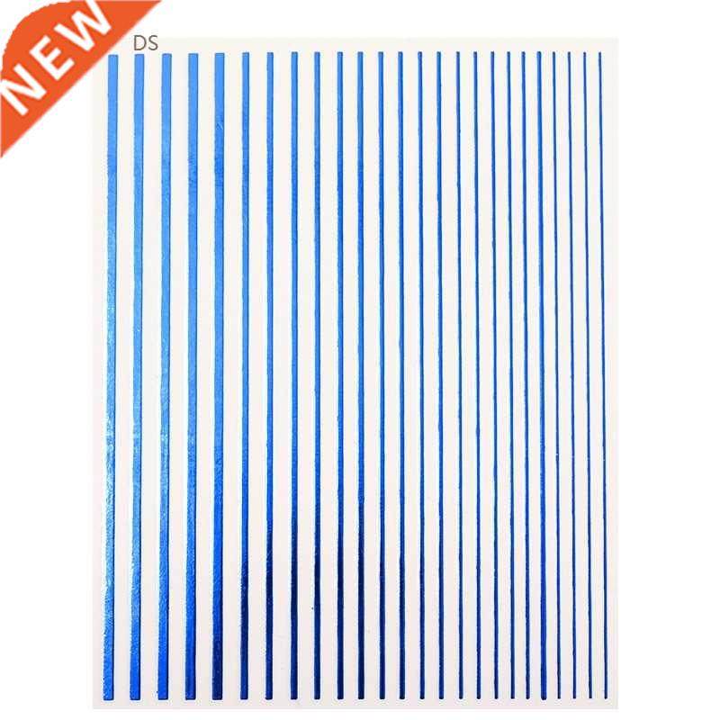 Gradient Stripe Wave Lines 3D Nail Art ers Self Adhesive Mul